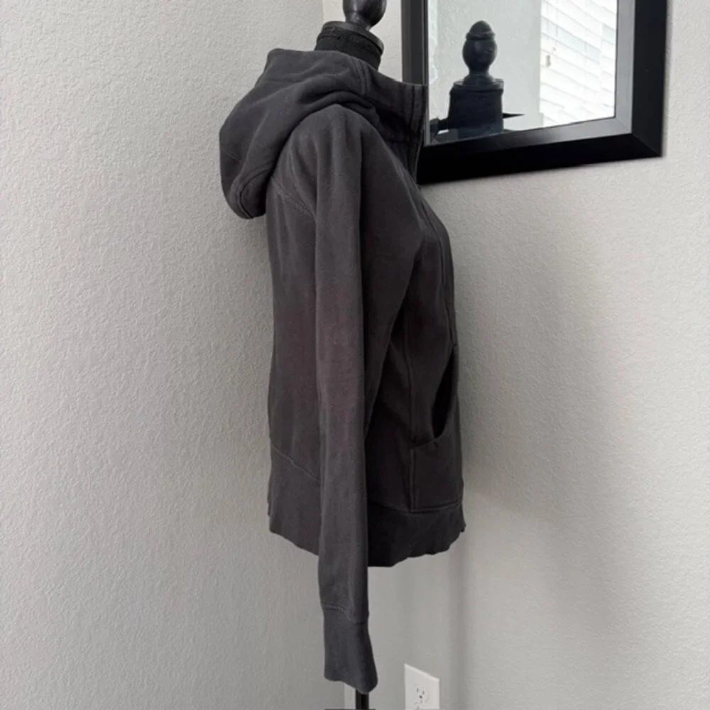 LULULEMON Scuba Full Zip Hoodie Sweatshirt Black Sz 10 - Picture 4 of 14
